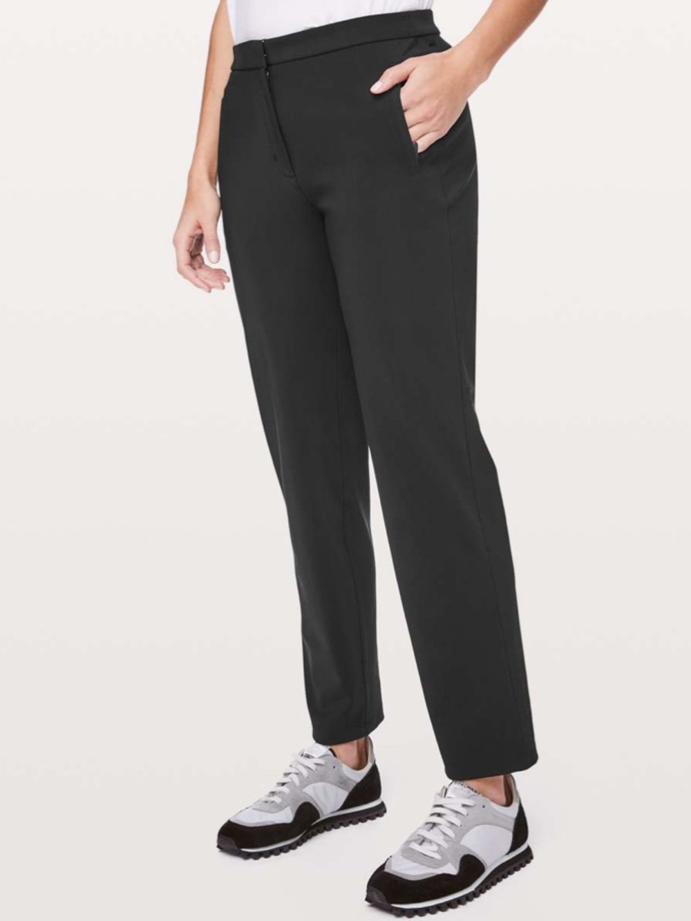 Lululemon Womens On the Move Pant Black Athletic Athleisure Travel W5BO8S Size 8